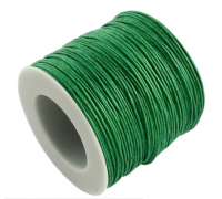 Вощёный шнур, зелёный, 5м